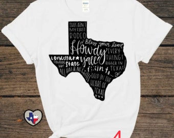 Texas Sayings Transfer T-Shirt