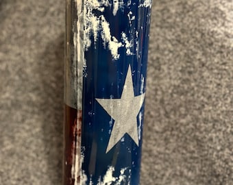 Distressed Texas Flag 20oz or 30oz Tumbler Cup Sublimation
