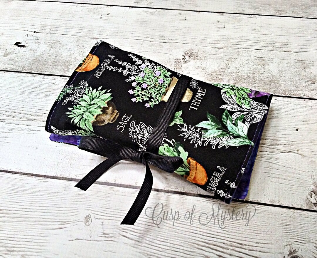 Potted Herbs Wrap Around Tarot Oracle Card Pouch Mat, Reading Cloth ...