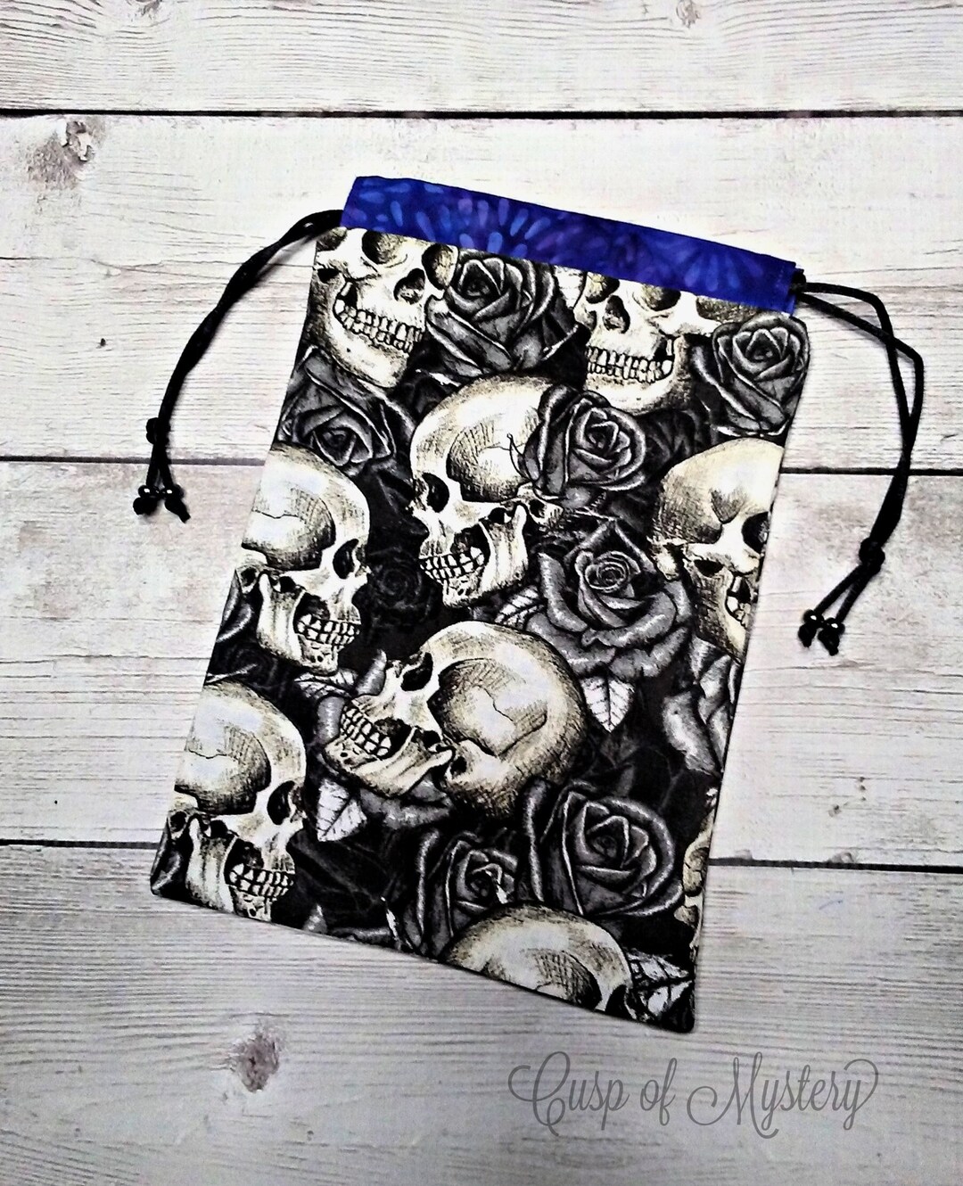 Skulls & Roses Tarot Deck Bag, Drawstring Divination Pouch - Etsy