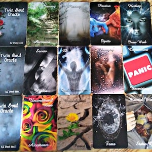 Twin Soul Oracle Cards, Twin Flame Cards: (size choice)