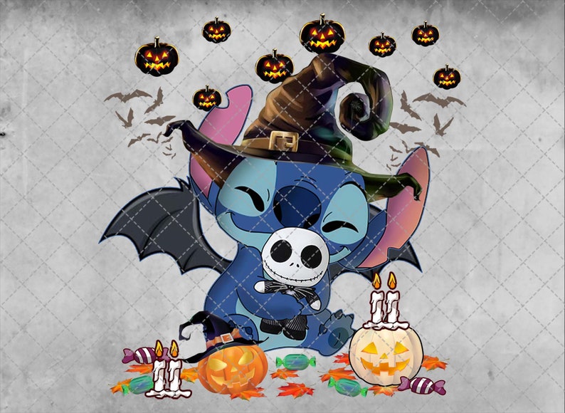 Nightmare Hug Jack Skellington Stitch Png File Jack Png Etsy