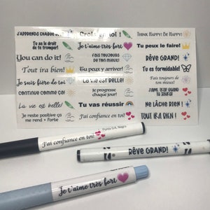 Autocollants de phrases encourageantes et positives, Étiquette de bienveillance, autocollant compliment, collant pour crayon, collant agenda