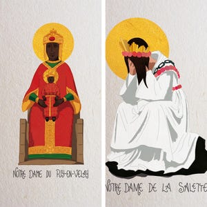 Images of the Virgin in Auvergne-Rhône-Alpes