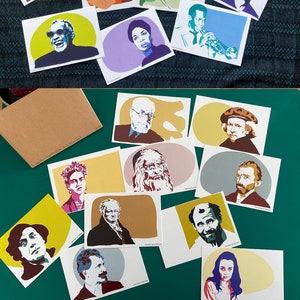 3 set di cartoline “Les Caractères”