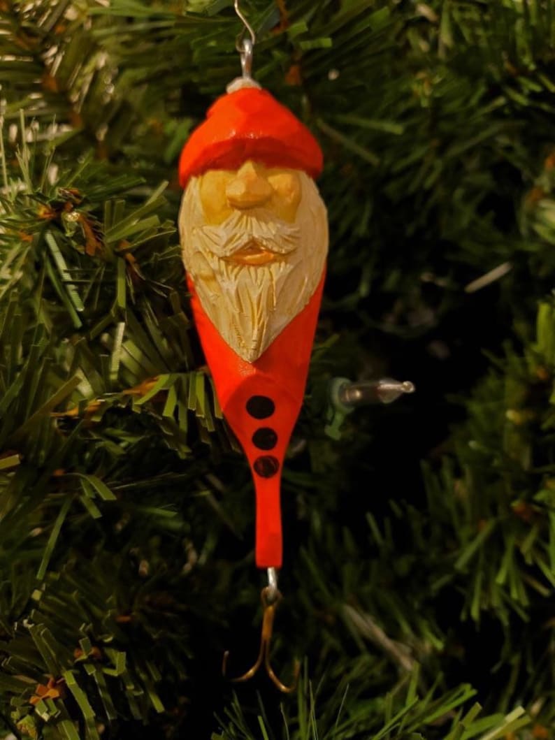 Santa Clause Fishing Lure Ornament Etsy