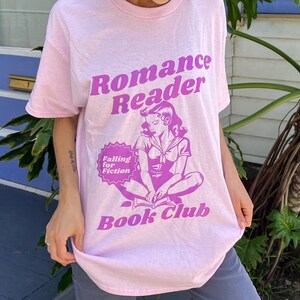 Romance Reader Book Club Shirt, Bookish Crewneck Tee for Romance Book Lovers, Literary Gift for Her, Romantasy Reader, bookish merch