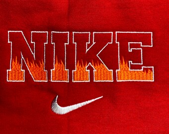 red nike vintage sweatshirt