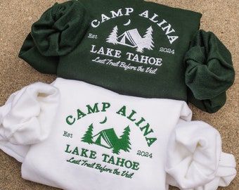 Custom Embroidered Camp Bachelorette Sweatshirt: Vintage Bridal Party