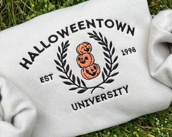 Embroidered Halloweentown University Sweatshirt: Vintage Halloween Crewneck