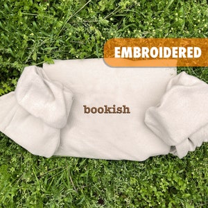 Bücherwurm Besticktes Sweatshirt, Besticktes Sweatshirt, Trendy Sweatshirt, Lese Sweatshirt, Buchleser Geschenk, Buchliebhaber Geschenk