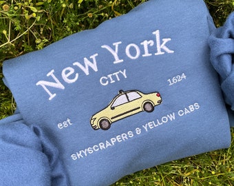 NYC Embroidered sweatshirt, New York City Crewneck sweatshirt, trendy sweatshirt