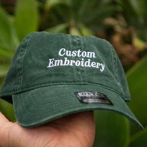 Custom Embroidered Dad Hat: Personalized Text or Logo, Bachelorette Gift