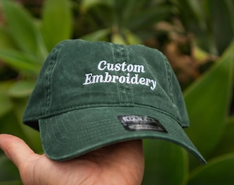 Custom Embroidered Dad Hat: Personalized Text or Logo, Bachelorette Gift