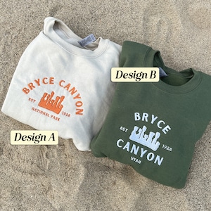 Bryce Canyon National Park Embroidered Crewneck-embroidered Crewneck-National Park Sweatshirt Sweater Travel Adventure