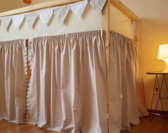 Curtains for Ikea Kura bed, Ikea Kura curtains, Kura bed curtains, House bed canopy, kura bed tent, Curtains for house bed vorhang bunk bed