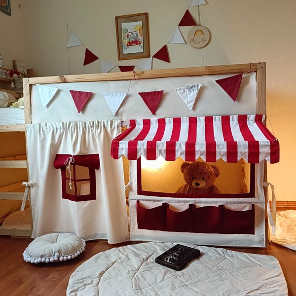 Market Ikea kura, ikea kura bed, shop curtain kura, bed curtains, kura bed tent, canopy bed curtain, canopy bed house Kura vorhang role play