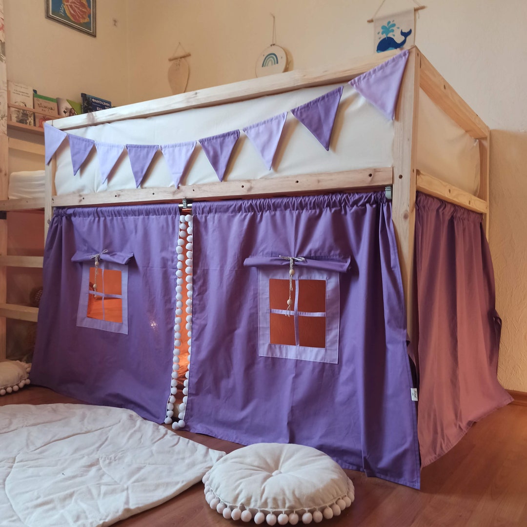 Curtain Ikea Kura Bed Low Loft Bed Curtain Ikea Kura Bed Etsy