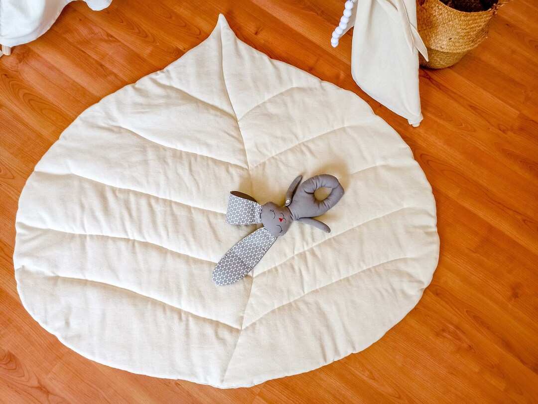 Tapis De Jeu Bébé Fille Carpetia - Rose Crème Coeurs, Doux 100% Merilon