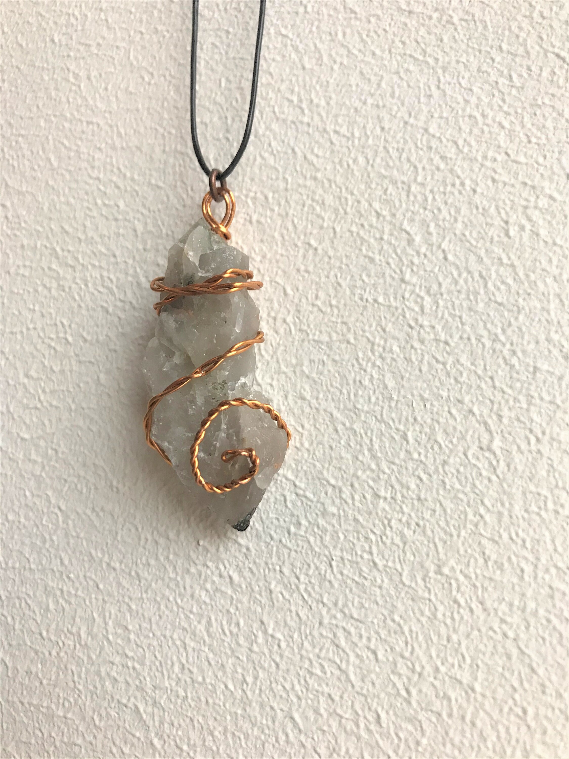 Copper wire wrapped natural stone from Finland Etsy