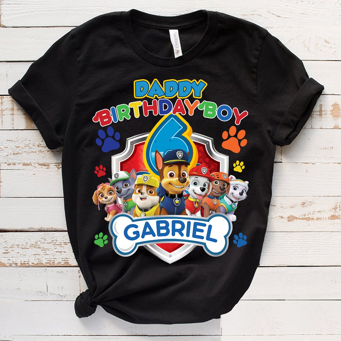 Paw Patrol Chase Birthday Shirt Chase Birthday Shirt Paw Etsy