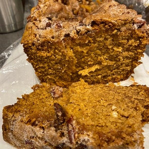 Cinnamon Sugar Bourbon Pumpkin Bread