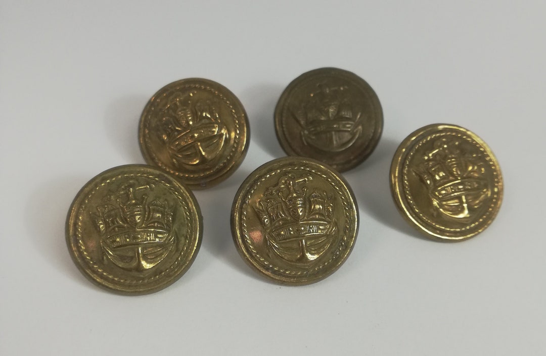 Vintage Merchant Navy Brass Buttons albert and Co Limited. Set of 5