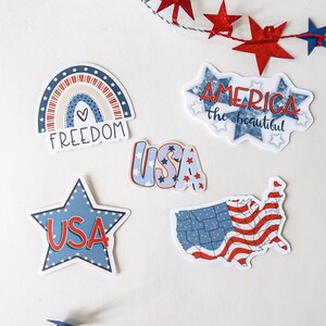 USA Flag | 4th of July | Independence Day America | High Quality Waterproof Vinyl Sticker | laptops, water bottles, mirrors, journal Bild 4
