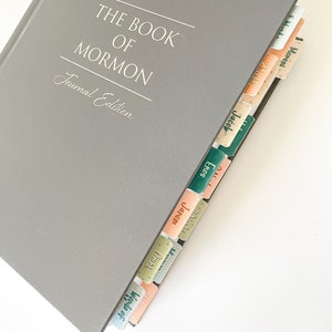 PASTEL- Book of Mormon Scripture Tabs for the Deseret Book “journal ...