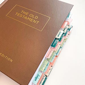 PASTEL- Old Testament Scripture tabs for the Deseret Book “Journal Edition” Bible in Pastel colors | LDS faith book Study aid mark tab