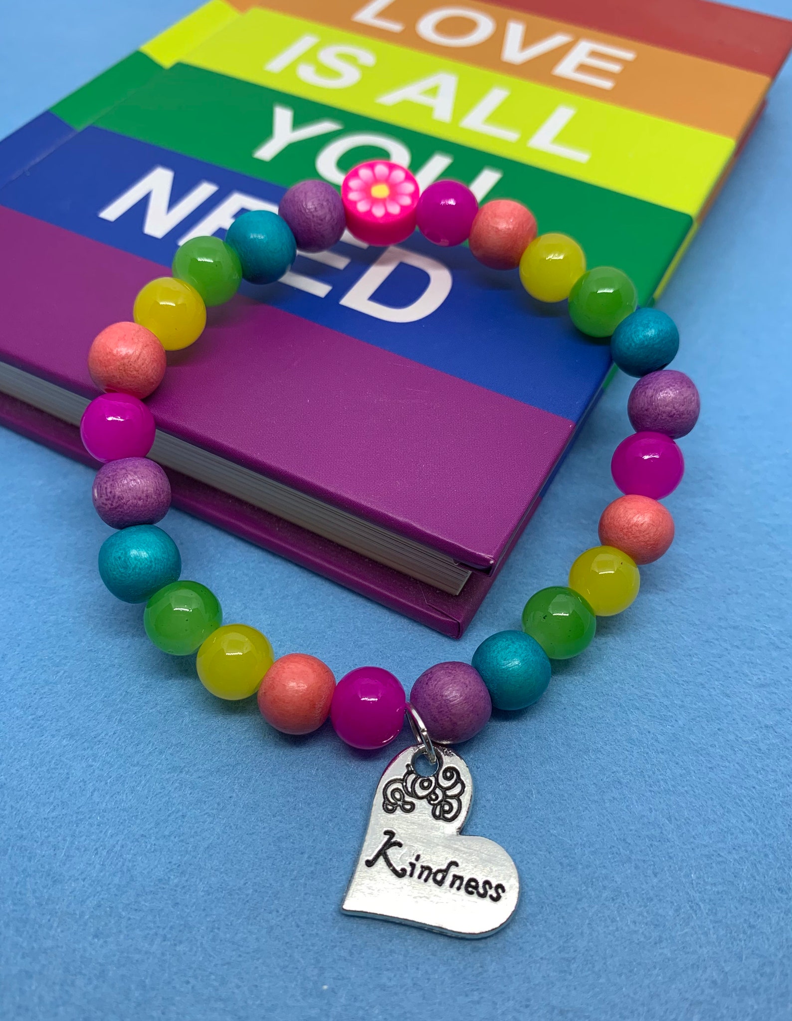 Kindness Beaded Stretch Bracelet Etsy