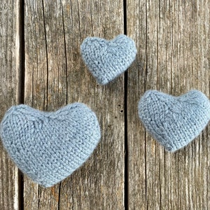 Knitted heart pattern, simple knitting pattern heart, stuffed heart decor, Valentine&#39;s Day gift for him
