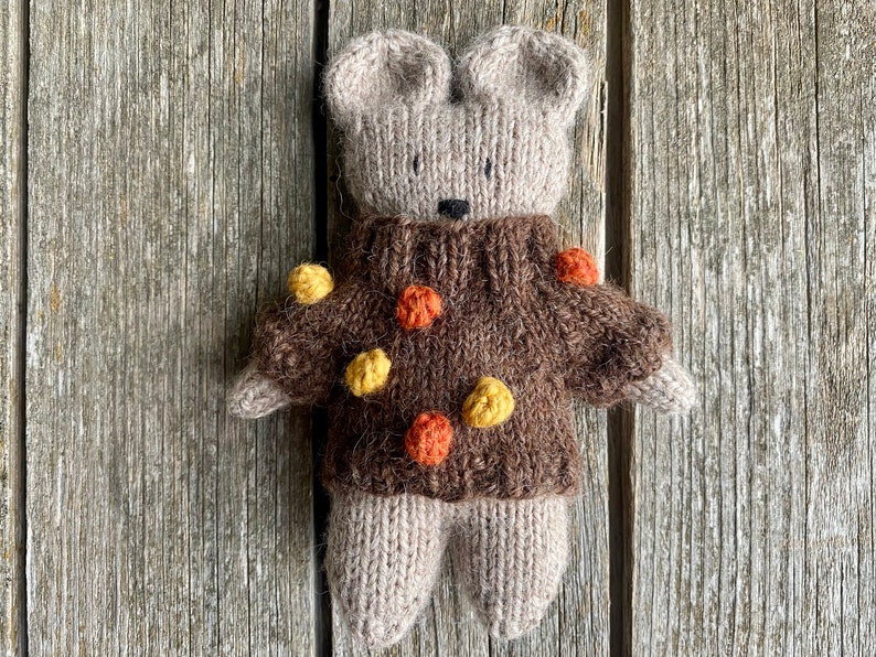 Stuffed Animal Clothes, Miniature Sweater, Bear Clothes Pattern, Doll