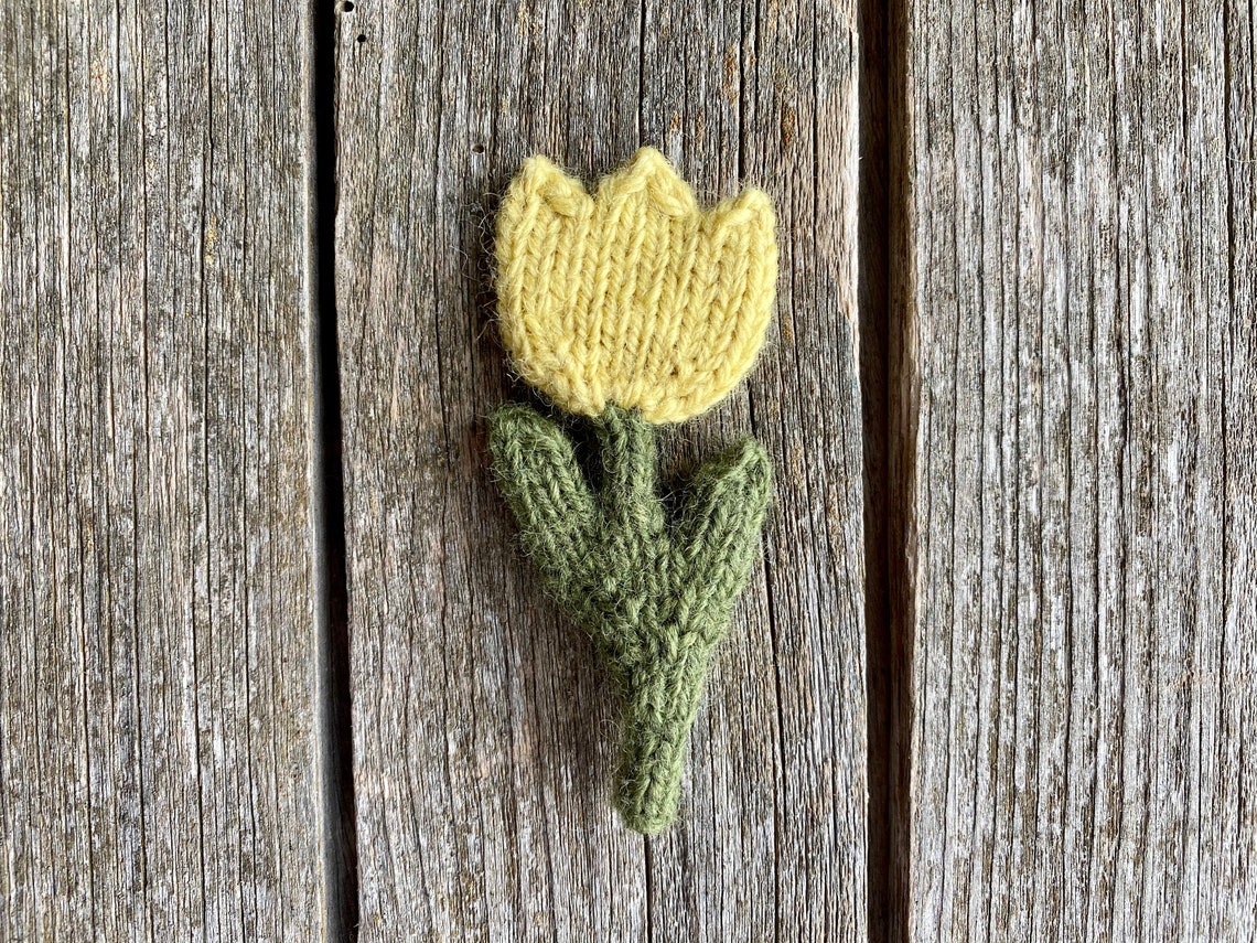 Spring Knitting Pattern Tulip Knitting Pattern Knitted Etsy