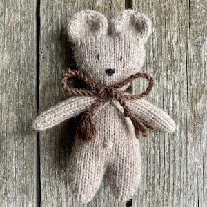 Knitted Bear pattern, knitted Bear toy, mini Bear pattern, stuffed animal pattern