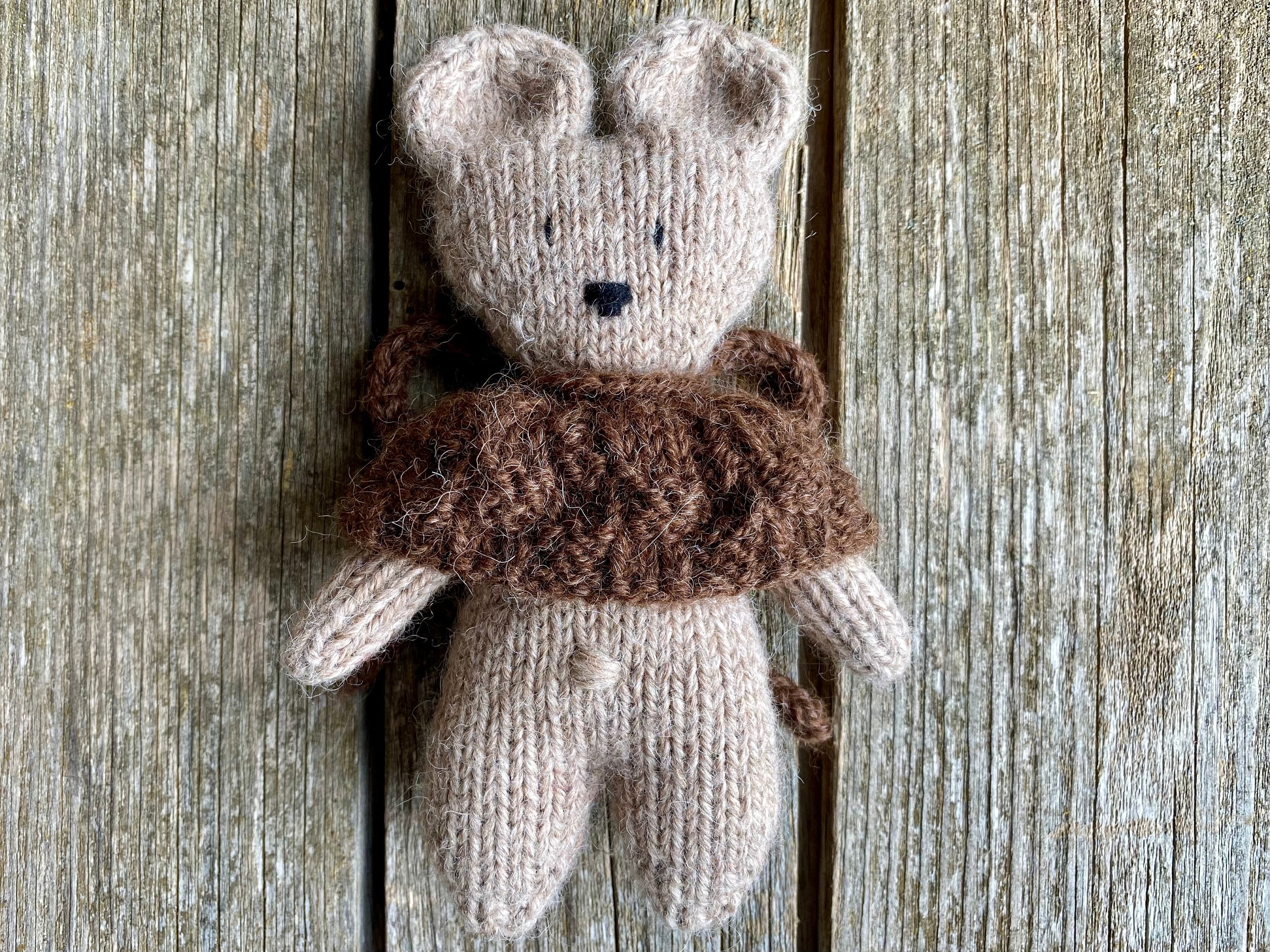 Knitting Pattern, Stuffed Animal Clothes, Knitted Doll Collar, Toy