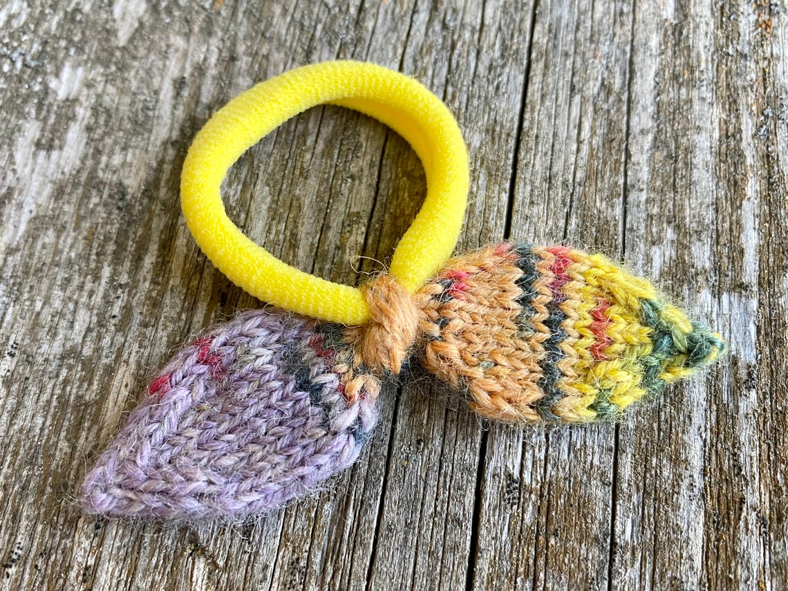 Quick Knitting Pattern Knitted Hair Tie Unique Knitting Etsy