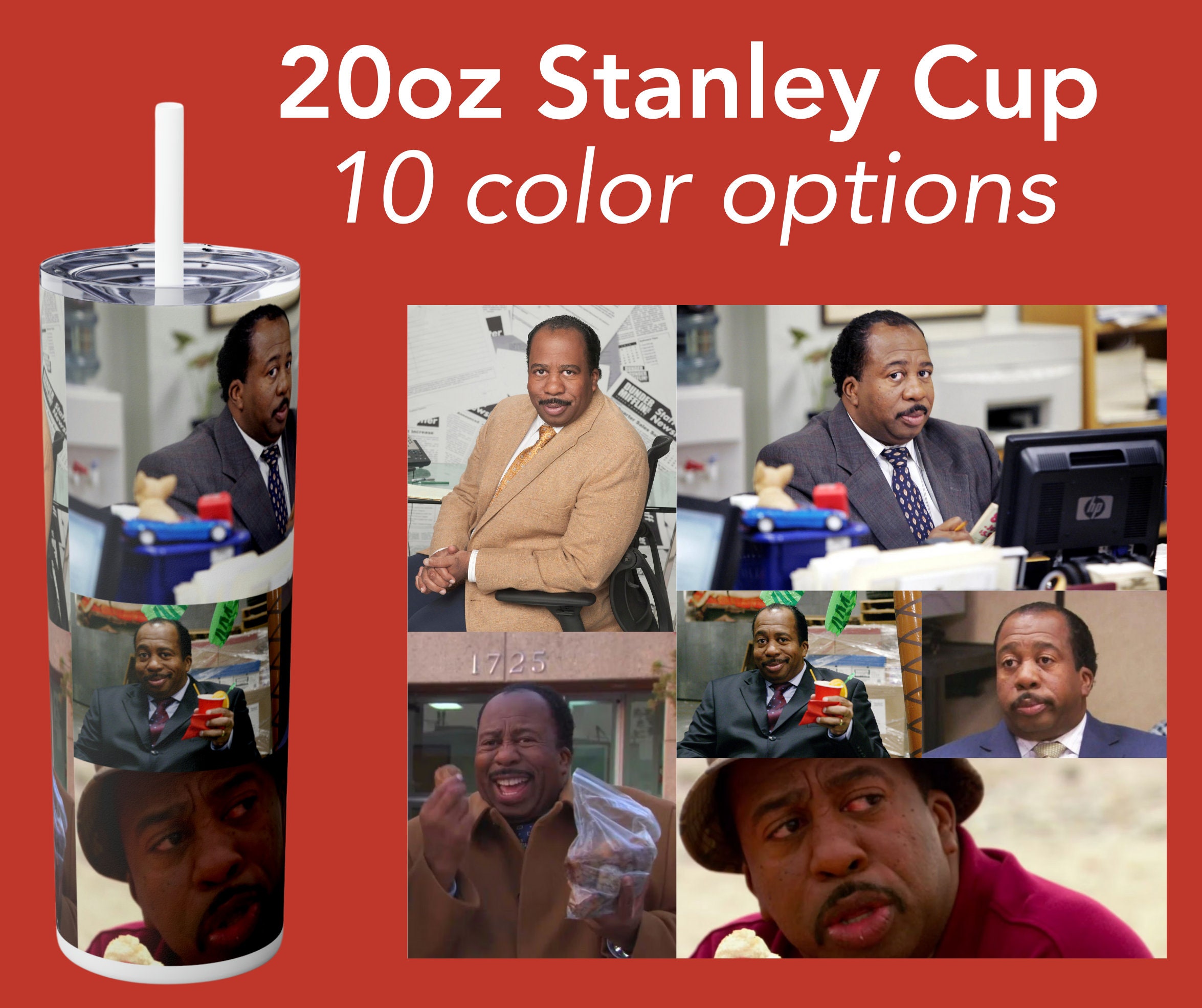 Stanley Cup The Office Stanley Hudson  Skinny Tumbler with Straw, 20oz