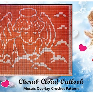 Cherub Cloud Outlook Overlay Mosaic Crochet Pattern (Instant PDF Download Only)