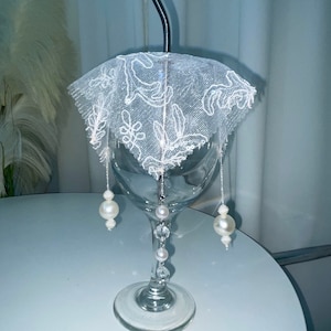 White Cup Cover | for Women | Embroidered Drink Cover | Anti-Spiking | Reusable Drink Protector