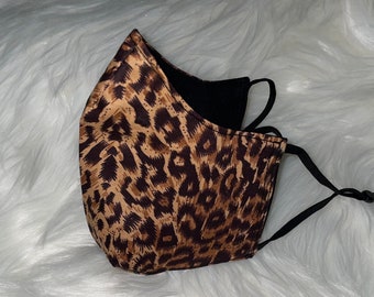 Animal Print Face Mask| Leopard Print Design | Washable