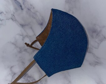 Denim Blue Jean Face Mask | Adjustable | Unisex | Double Layered | Everyday Use