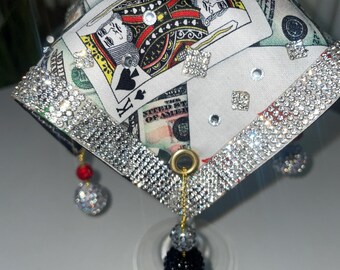 Poker Night Drink Cover: Reusable Anti-Spike Cup Cover with Bling