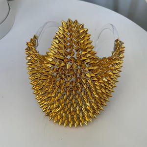 Gold Spike Face Mask | Cosplay | Halloween