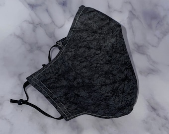 Zwart verweerd gezichtsmasker | Uniseks | Alle maten