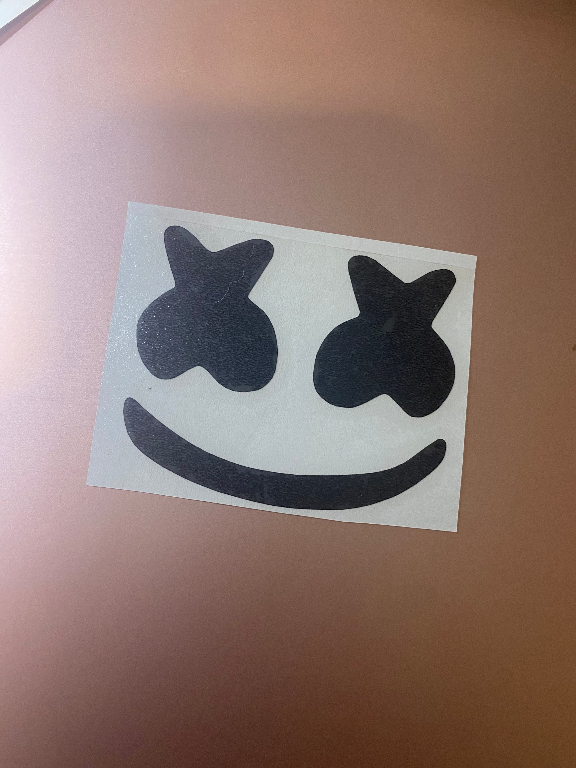 Marshmello Inspired smiley face Vinyl Decal Sticker Etsy