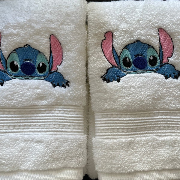Set of 2 Stitch Hand Towels/  kitchen towels  / Wash Towels