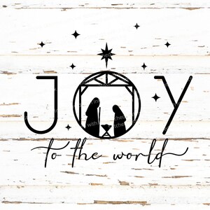 Natividad de alegría svg, Natividad Svg, Alegría navideña svg, Silueta del pesebre, Svg cristiano, Navidad svg, Alegría para el mundo SVG, Escena del pesebre png