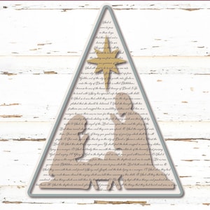 Escena del pesebre, estampa de la natividad, svg de la natividad, silueta del pesebre, silueta de la natividad, svg cristiano, svg religioso, svg de Navidad, versículo bíblico