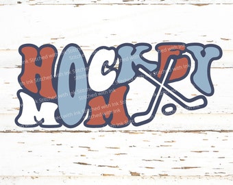 Mamma di hockey SVG, hockey svg, mamma sportiva png, mazze da hockey Svg, disco da hockey Svg, mamma di hockey png, mamma di hockey, maglietta da mamma di hockey, svg retrò